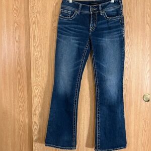 Silver Jeans Dark Blue Suki Boot Cut Jeans